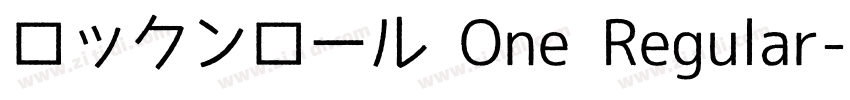 ロックンロール One Regular字体转换